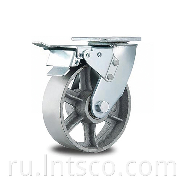  Heavy Duty Cast Iron Total Brake Casters